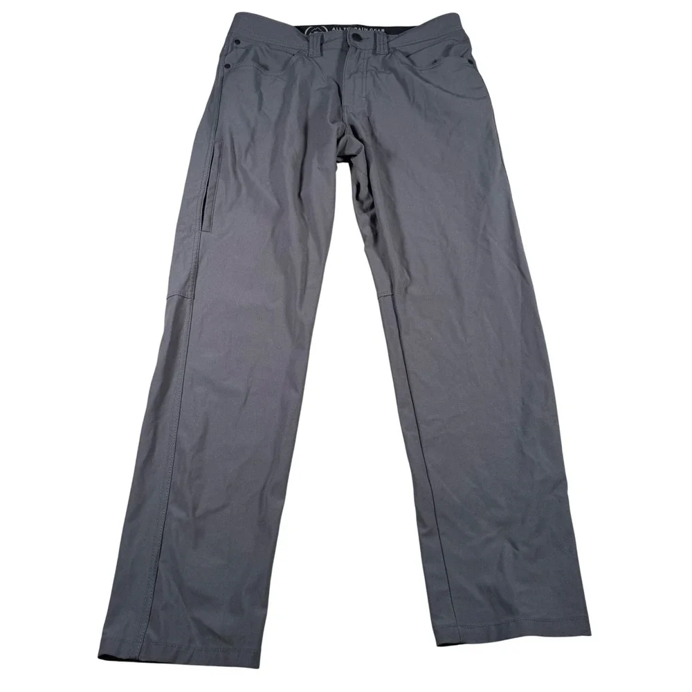 Wrangler ATG Pants Mens 32x30 Gray‎ All Terrain Gear Straight Leg Hiking Utility